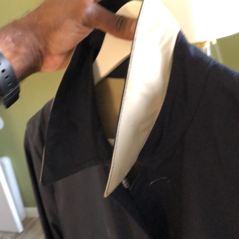 Men’s navy blue H&M raincoat - Long Jacket - Picture 8 of 9